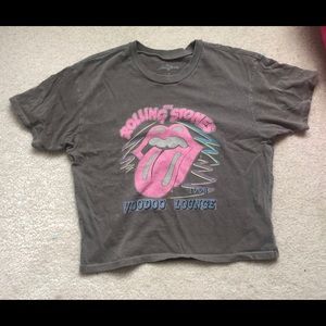 rolling stones cropped tee